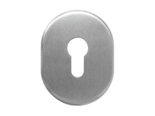 Bocchetta Ovale in Ottone Cromo Satinato per Cilindri Sagomati Cod 475143 - 2