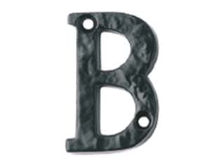 Lettera Alfabeto B in Ferro Nero Opaco - 2