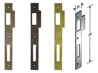Contropiastra per Serratura a Bussola Bordo Quadro Acciaio Bronzato 5 Pezzi - 2