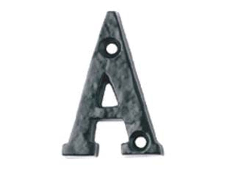 Lettera Alfabeto a in Ferro Nero Opaco - 2