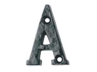 Lettera Alfabeto a in Ferro Nero Opaco - 2