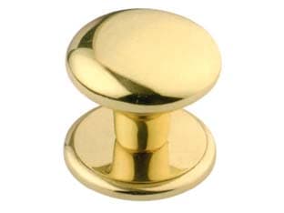 Pomolo Modello Classic per Portoncino in Ottone Lucido Ø 70 mm - 2