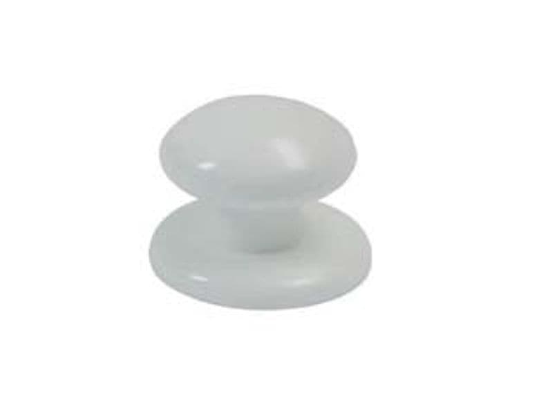 Pomoli per Mobili con Rosetta in Nylon Ø 30 mm Bianco 10 Pezzi