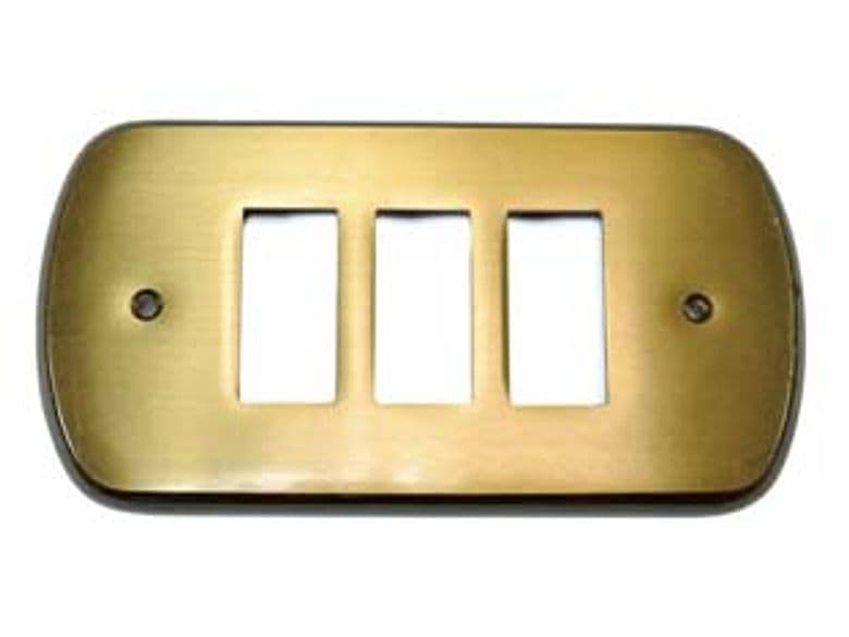 Coprinterruttori Cristina 3 Posti in Ottone Bronzato in Ottone 2 Pezzi