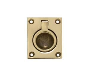 Maniglie per Mobili Quadre Tipo Marina a Incasso con Anello 5 Pezzi - 2