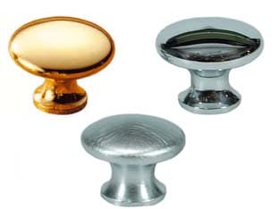 Pomoli per Mobili in Ottone Piatti Lisci Ø 34 mm in Ottone Oro 5 Pezzi - 2