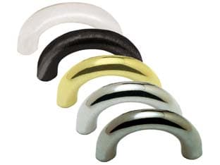 Maniglie per Mobili ad Archetto Fisse in Zama Interfori 32 mm Nero 10 Pezzi - 2