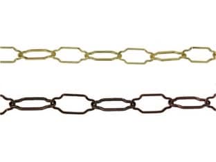 Catena Sagomata per Lampadari Ø 2,5 mm MMX44X20 in Ferro Ottonato 10 m - 2