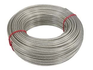 Cavetto Acciaio Zincato Rivestito in PVC Trasparente Ø 6 mm in Rotoli - 2