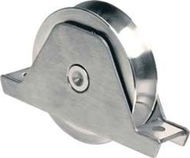 Ruota Cancelli Gola Semitonda con Supporto ART.337 Ø 100 mm Supporto 155 mm - 2