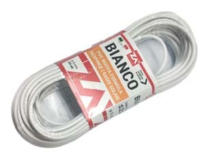 Cavetto Acciaio Ottonato Rivestito in PVC Bianco Ø 5 mm Mmx 20 m 2 Matassa - 2