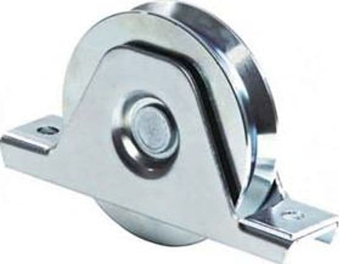 Ruota Cancelli Gola V Supporto Inferiore ART.335 Ø 100 mm Supporto 6 Pezzi - 2
