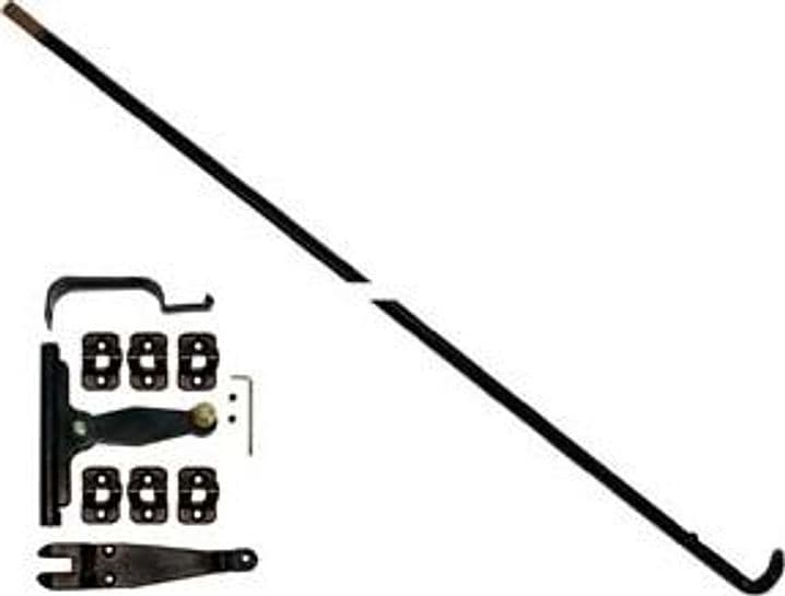 Spagnolette per Finestra Complete in Kit Nere 160 Cmh. per Finestra 2 Pezzi - 2