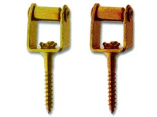 Cavallotti con Rullo e Vite a Legno in Acciaio Bronzato 20 Pezzi - 2