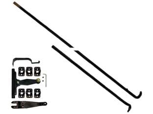 Spagnolette per Balcone Complete in Kit Nere 240 Cmh. per Balcone 2 Pezzi - 2