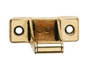 Cavallotto con Rullo a Piastrina Ottone Lucido 25 Mmh 5 Pezzi - 2