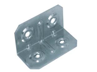 Piastra di Giunzione Quadra Piegata 4 Fori 20 MMX20 Spessore 1 mm 100 Pezzi - 2