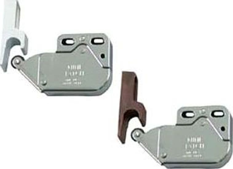 Cricchetto a Spinta Mini Latch con Riscontro 33 MMX26X11 Bianco 50 Pezzi - 2
