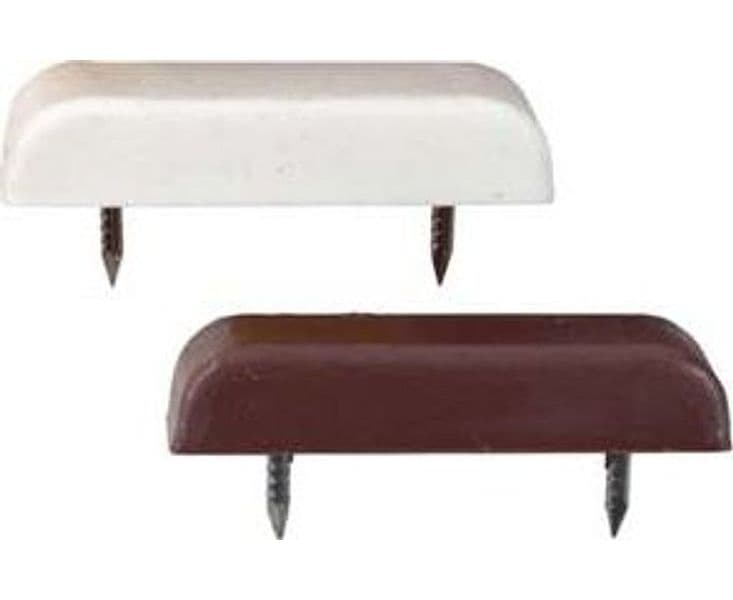 Fermantine Fermaporte con 2 Chiodi 40 MMX10X7, in Plastica 250 Pezzi - 2