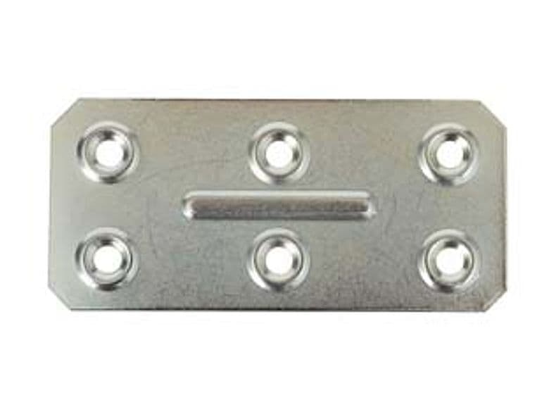 Piastra di Giunzione Rettangolare 6 Fori 86 MMX40 Spessore 1 mm 100 Pezzi