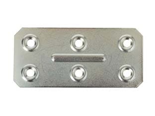 Piastra di Giunzione Rettangolare 6 Fori 86 MMX40 Spessore 1 mm 100 Pezzi - 2