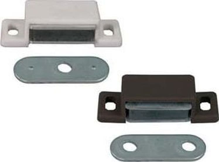 Cricchetto Magnetico Rettangolare Normale 48 MMX18X13H., 2 Fori Cod 6002 - 2