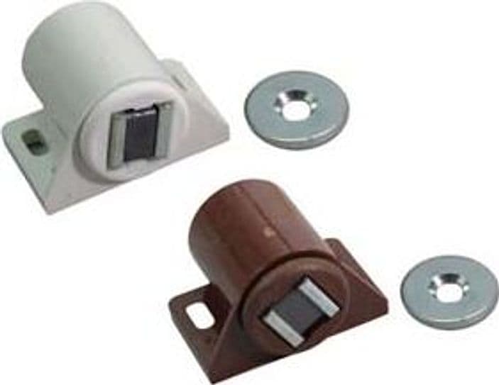 Cricchetto Magnetico K6 Tondo MM,30X30X19, in Plastica Bianco 100 Pezzi - 2