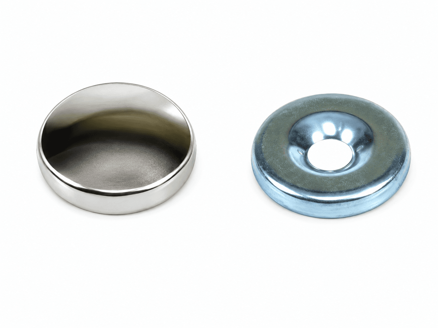Borchie Copriviti Bombate Ø 20 mm Ottone Nichelato 200 Pezzi - 2