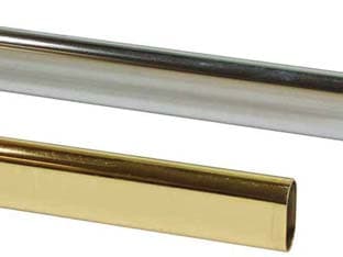 Tubo Armadio Ovale in Acciaio Ottonato 15 MMX30H. 3 m Lunghezza - 2