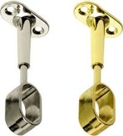 Reggitubo Centrale Regolabile Ovale per Armadio 15 MMX30, Oro 6 Pezzi - 2