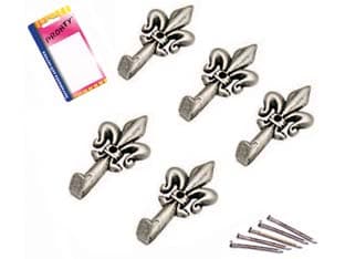 Ganci per Quadri Giglio Argento Piccoli in Blister 33 Mm, 12 Blister - 2