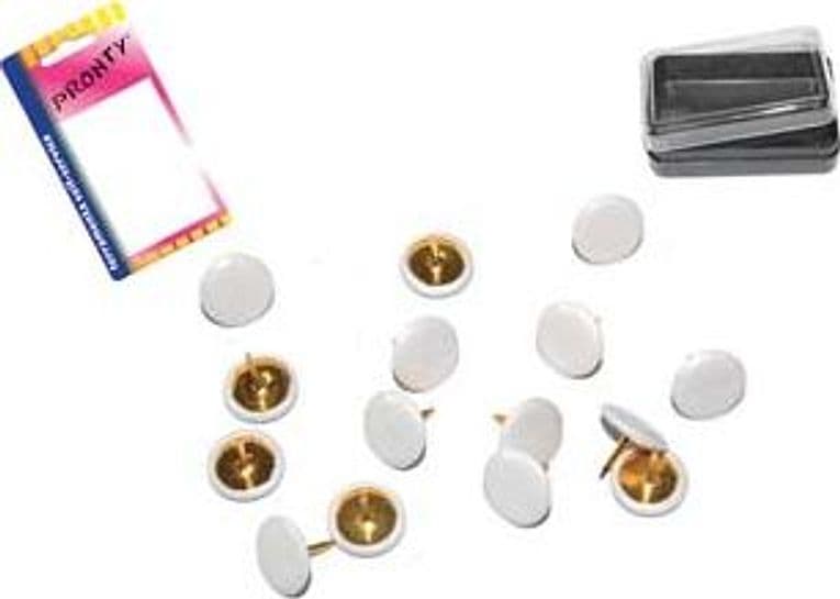 Puntine da Disegno Plastificate Bianche in Blister Bianco, 12 Blister - 2