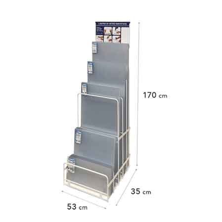Espositore Mini con Vetro Sintetico Vuoto Cm 53 x 29 x 130H - 2
