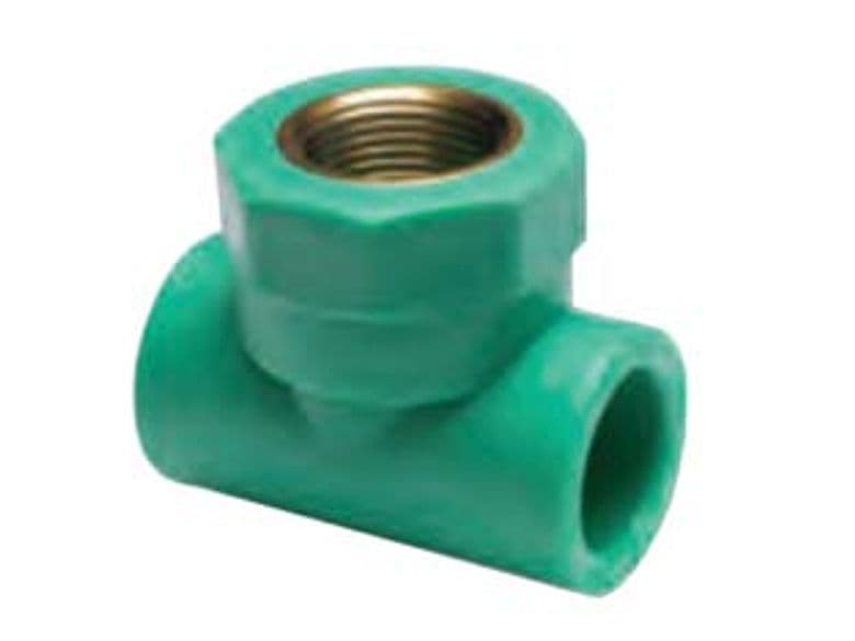 Raccordo a T Filettata Femmina in Ppr PN25 F Ø 25 mm MMX3/4X25 Atp 5 Pezzi - 2