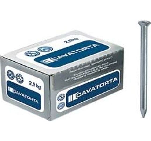 Chiodi Acciaio Temperato Testa Bombata Zincati Ø 3,5 mm MMX50 2,5 kg – Cavatorta