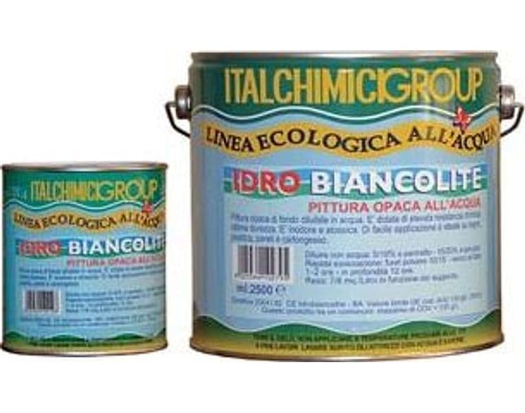 Pittura di Fondo Opaca All'Acqua Idrobiancolite 2500 ml - 2