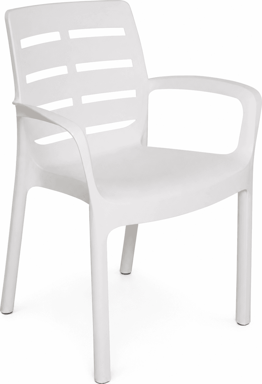 Sedia Impilabile con Braccioli Borneo Colore Bianco Pro Garden – Progarden