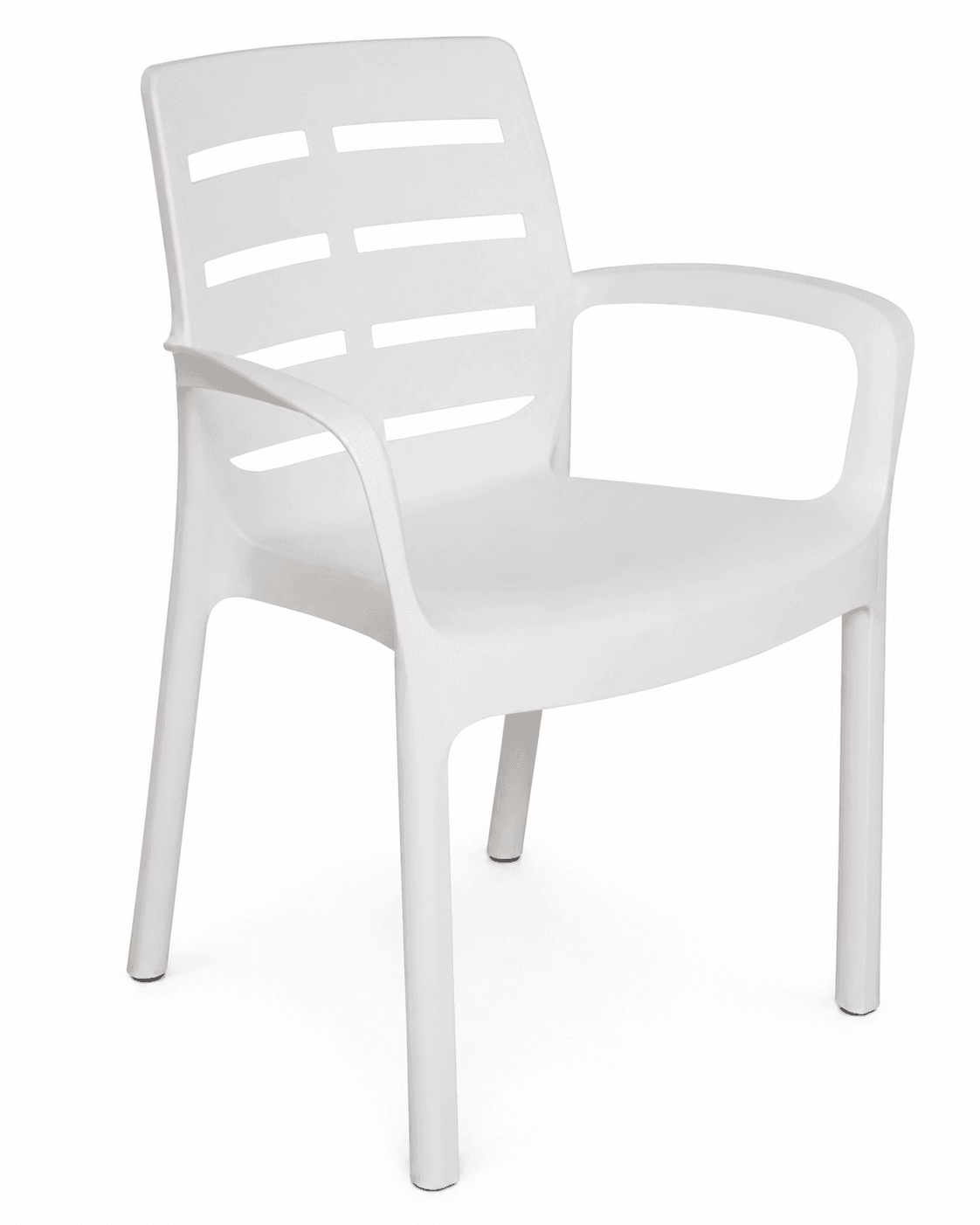 Sedia Impilabile con Braccioli Borneo Colore Bianco Pro Garden - 2