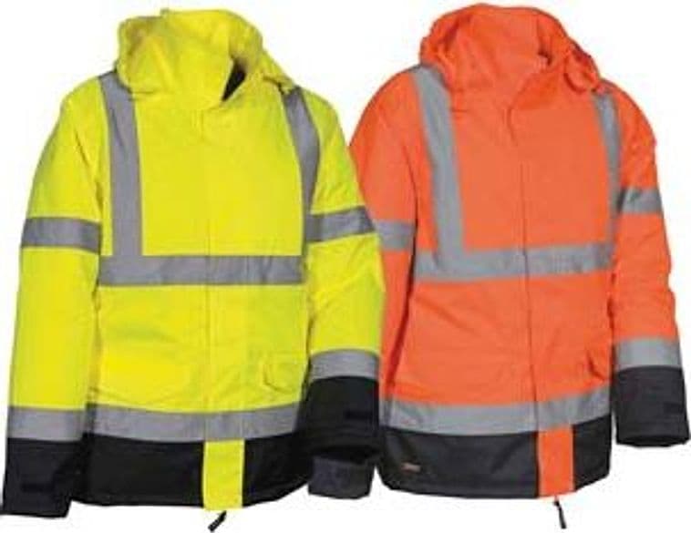 Giacca Imbottita Namsos ad Alta Visibilita' Tg.m Arancio Fluo Navy Cofra - 2