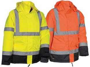 Giacca Imbottita Namsos ad Alta Visibilita' Tg.m Arancio Fluo Navy Cofra - 2