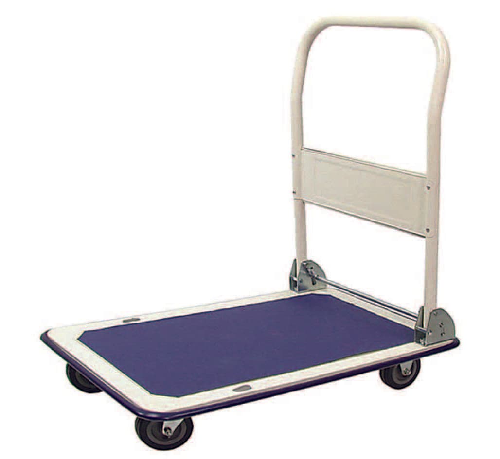 Carrello Portatutto a 4 Ruote Manubrio Pieghevole Portata 150 kg Alte - 2