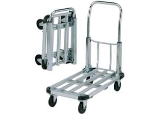 Carrello Portatutto a 4 Ruote Pieghevole Allum. Acciaio Portata 150 kg Alte - 2