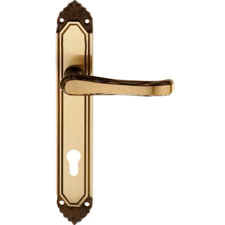 Maniglia Fiorella con Placca Foro Yale Q8 x 85 Frosio Bortolo - 2