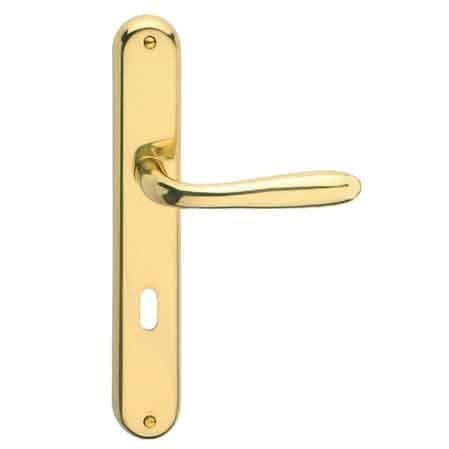 Maniglia Goccia con Placca Bronzo Graffiato Lucido - 2