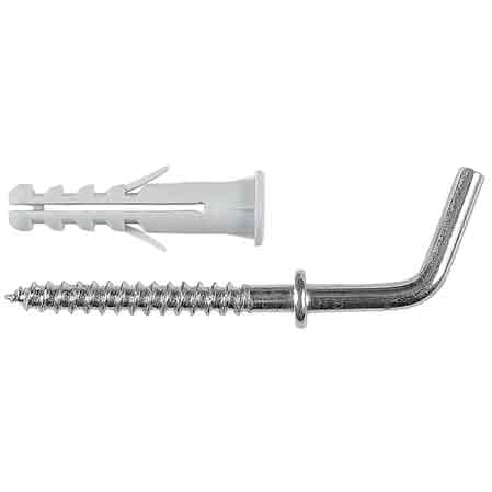 Tassello con Gancio Corto Nc Ø 6 Tecfi 4,5 x 35 mm Conf 10 Pezzi - 2