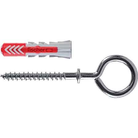 Tassello Duopower con Occhiolo Chiuso 6 x 3 Fischer Ø 6 x 30 mm 25 Pezzi - 2