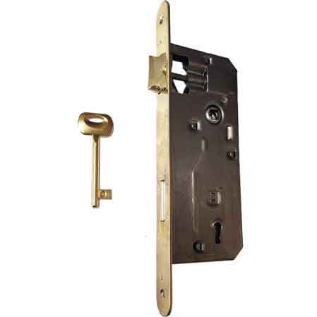 Serratura per Porte in Legno Patent Grande Frontale Bordo Tondo 1018012 - 2