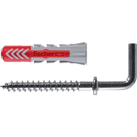 Tassello Duopower con Gancio Medio 6 x 2 Fischer Ø 6 x 30 mm 25 Pezzi - 2