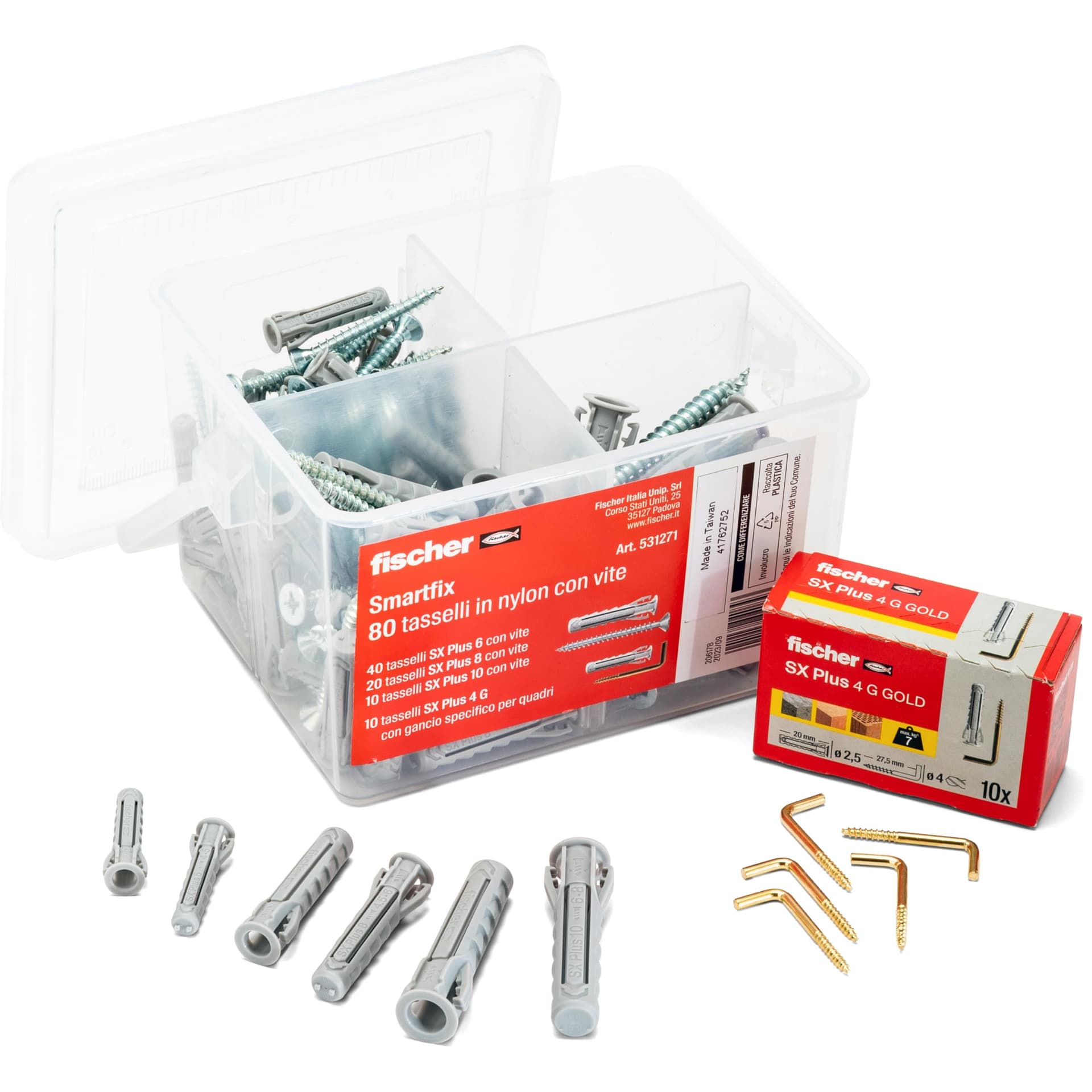Tassello con Vite Smartfix Box in Valigetta Fischer Conf 80 Pezzi - 2