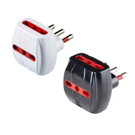 Adattatore Triplo 16A Rosi 2P con T Prese 10 e 16 A 2P con T Colore Nero - 2